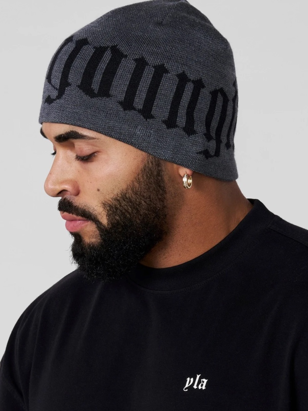 YoungLA - Skull Beanies - 9031 - Black - Grey